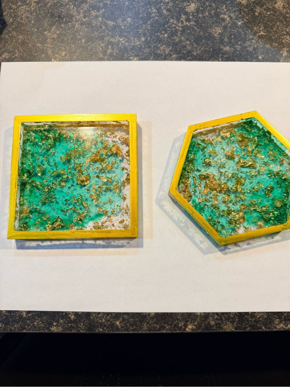 Resin coasters